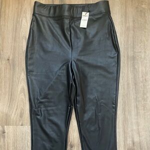 NWT Express women’s super high rise faux leather leggings size small